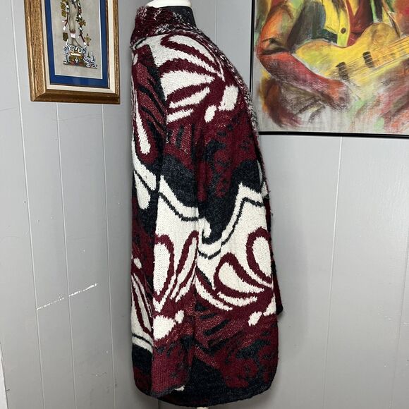 Free People Wool Winters Day Oversized Cardigan Fair Isle Sweater Womens Size S - Picture 8 of 8